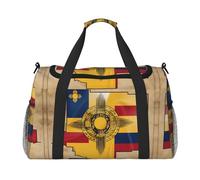 Map01 Sac de voyage pliable avec drapeau du Nouveau-Mexique pour escapade de week-end Noir Taille unique Noir Taille unique Noir Taille unique, Noir , Talla única
