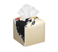 Map02 Housse de boîte à mouchoirs en cuir imprimé drapeau de Papouasie-Nouvelle-Guinée Sac à mouchoirs élégant Support de boîte à mouchoirs pour la maison, le bureau, la voiture