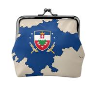 Map02 Porte-monnaie élégant et unique avec verrou de baiser étanche pour pièces de monnaie Motif drapeau de la Slovénie