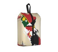 Map02 Sac de rangement pour chaussures de voyage imperméable et portable Motif drapeau de Papouasie-Nouvelle-Guinée, 1 pièce., One Size, Fermeture éclair, avec une sangle tissée sur le dessus