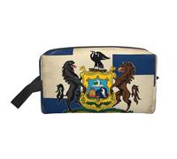Map02 Trousse de maquillage de voyage avec drapeau abstrait de l'État de Pennsylvanie Sac de toilette portable Organiseur en tissu Oxford pour cosmétiques et articles de toilette
