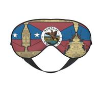 Map04 Masque pour les yeux avec drapeau abstrait du Montana pour dormir, masque de sommeil bloquant parfaitement la lumière pour homme et femme, bandeau doux et confortable pour les voyages