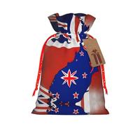 Map04 Sac cadeau avec cordon de serrage Motif drapeau de la Nouvelle-Zélande abstrait