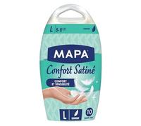 MAPA - 10 Gants Douceur Satiné Taille L - le Lot De 3