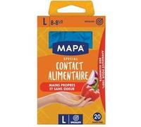 MAPA Boite de 20 Gants Fins Contact Alimentaire L-8/8.5