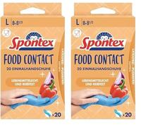MAPA Boite de 20 Gants Fins Contact Alimentaire L-8/8.5 (Lot de 2)