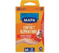 MAPA Gants fins contact alimentaire - Boîte de 20 - Taille M (7/7,5)