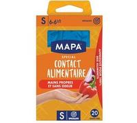Spontex MAPA - Contact Alimentaire - Gants Fins en Nitrile - Recyclables avec TerraCycle® - Testés pour tous types d'aliments - TBC - Taille S