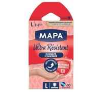MAPA Boîte Distributrice de 10 Gants de Ménage Ultra Résistants en Nitrile Non Poudrés Taille L Bleu Flexibilité et Dextérité - Lot de 3