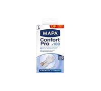 MAPA - Confort Pro - Gants Fins Ménagers en Latex - Recyclables avec TerraCycle - Flexibilité et Confort maximal - 1 boîte de 100 gants - Taille L