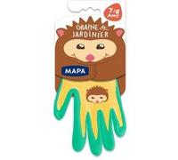 MAPA - Graine de Jardinier - Gants de Jardinage pour les Enfants - Textile polyamide avec Enduction Nitrile - Protection et Confort - 1 paire - Taille 7/8 ans - Coloris Aléatoire