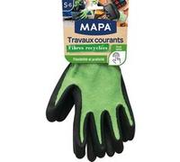 MAPA - Travaux Courants Fibres Recyclées - Gants de Jardinage Multi-Usages en Fibres Recyclées - Flexibles et Résistants - 1 paire - Taille S