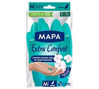 MAPA - Extra Confort - Gants de Ménage en Latex Doublure Textile 100% Coton - Confortables et Résistants pour un usage prolongé - 1 paire - Taille M