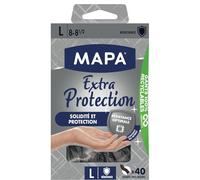 MAPA Gants de ménage Extra Protection - Taille XL - 40 g - Sans latex, hypoallergéniques, recyclables - Résistance optimale pour un usage intensif - Lot de 3