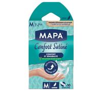 Mapa – Gant fin jetable – Latex satiné non poudré – Taille M – Boîte de 10
