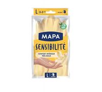 MAPA - Gants Latex Satiné Taille L - le Lot De 4