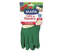 Mapa Gants de jardinage Taille des Rosiers - Latex, 100% coton, anti-perforation - Taille L, Vert