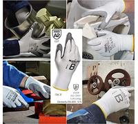 Mapa Gants professionnels KRYTECH 579 - En polyuréthane - Résistants aux coupures - Pour l'industrie automobile, l'ingénierie mécanique et le papier - Blanc - Taille 7 (1 paire)