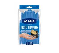 MAPA Gants spécial travaux lourds latex triple épaisseur doublés coton Taille L 1 paire