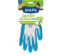 MAPA - Jardin Quotidien Colors - Gants de Jardinage Enduction Latex et Textile Bambou - Souples et Absorbants - 1 paire - Coloris Aléatoire Bleu/Gris/Vert - Taille L
