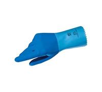 Gants de ménage latex Mapa Jersette 301 bleu - La paire - taille 7
