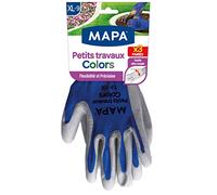 MAPA - Petits Travaux Colors x3 - Gants de Jardinage Ultra souples en Polyamide - Polyvalents pour tous les petits travaux de jardinage - 3 paires - Coloris Bleu/Vert/Gris - Taille XL