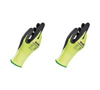 Mapa Professional TempDex 710 Gants thermiques en nitrile avec grande mobilité et protection thermique, utilisation dans les domaines céramique/plastique et construction Jaune Taille 7 Lot de 2
