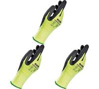 Mapa Professional TempDex 710 Gants thermiques en nitrile avec grande mobilité et protection thermique, utilisation dans les domaines céramique/plastique et construction Jaune Taille 7 Lot de 3