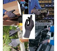 MAPA Professional Ultrane 553 Gants de travail et de sécurité en nitrile pour homme pour la construction et le jardinage Noir Taille 9 L