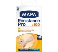 MAPA Resistance Pro Gants vinyle sans latex travaux de précision Taille XL 100 gants