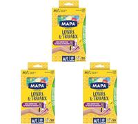 MAPA - Spécial Loisirs & Travaux - Gants Fins en Vinyle Poudrés - Recyclables avec TerraCycle® - Confort et Dextérité - Boîte de 20 gants - Taille M/L (Lot de 3)