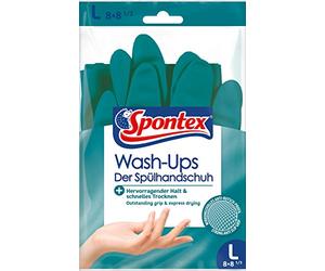 MAPA - Spécial Vaisselle - Lot de 1 Gants de Ménage Antidérapants mix Latex et Nitrile - Intérieur Coton - Séchage express - Taille L