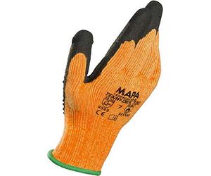 Mapa TempDex 720 Gants thermiques en nitrile résistants aux coupures, utilisés dans l'industrie du caoutchouc/céramique et l'industrie mécanique, orange, taille 7, (1 paire)