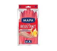 MAPA - Ultra Résistant - Gants de Ménage mix Latex et Nitrile - Résistant et Souple - Protection contre les Produits Ménagers - 1 paire - Taille M