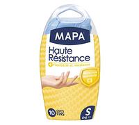 MAPA - Ultra Résistant - Gants Fins en Nitrile Non Poudrés - Flexibilité et Résistance - Préhension optimale et extérieur renforcé - 1 boîte de 10 gants - Taille S