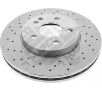 MAPCO 45844 2x Disque de frein Avant Ø295mm Hauteur: 51,1mm Épaisseur: 28mm Cercle de percage -Ø: 112mm perforé/ventilé de l'intérieur Compatible avec MERCEDES-BENZ W176 W246, W242