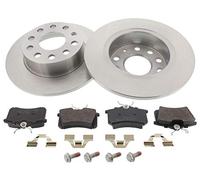 MAPCO Kit de Frein - Disques et Plaquettes de Freins Essieu arrière Ø255mm Plein Compatible avec VW Golf 5 3/5 portes 1K1 Golf 6 3/5 portes 5K1, AUDI A3 Sportback 8PA A3 3/5 portes 8P1, SEAT
