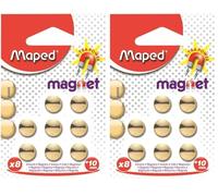 Maped 036009 Blister de 8 Aimants Ø 10 mm Doré (Lot de 2)