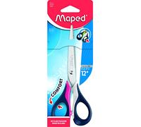Maped - 1 Paire de Ciseaux Sensoft à Anneaux souples et ergonomiques 16cm pour Droitiers - Coloris Aléatoire Bleu, Rose ou Rouge - Vendu à l'unité