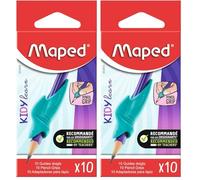 Maped - 10 Guides Doigts Amovibles pour Crayon Gris - Guide-doigts en Forme de Requin Bleu - Matière Soft - Outil d’aide à l'apprentissage de l'Ecriture pour Enfants (Lot de 2)