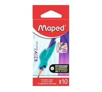 Maped - 10 Guides Doigts Amovibles pour Crayon Gris - Guide-doigts en Forme de Requin Bleu - Matière Soft - Outil d’aide à l'apprentissage de l'Ecriture pour Enfants