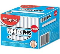 Maped Craies scolaires 935020 - Boîte de 100 craies blanches sans poussière