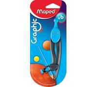 Maped 19110 Compas Graphic 360° avec bague d'adaptation Couleurs assorties