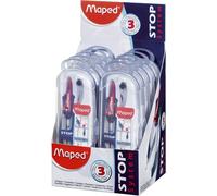 Maped 196100 Boîte à compas 3 pièces Stop System 190 mm couleurs assorties(S)