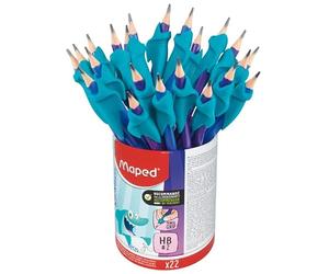 Maped - 22 crayons Graphite HB + Guide-doigts Requin Kidy Learn - Dès 3 ans