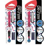 Maped 221210 - Roller encre à cartouche, Pte Moyenne, coloris aléatoire (Lot de 2)