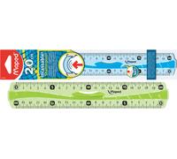 Maped 244120 Règle plate Flex 200 mm en plastique avec poignée