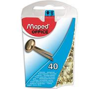 Maped 330011 Attache Parisienne Acier Laitonné, Plastique, Assorties, 17 mm