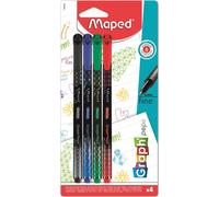 MAPED 4 Felt End Graph Blister