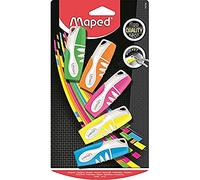 Maped - 5 Surligneurs Fluo'Peps Pocket - Mini Format - Toucher Soft